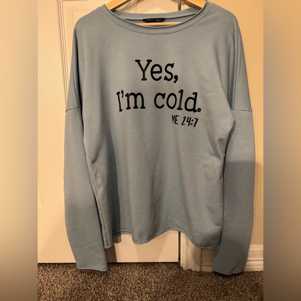 Blue Graphic Sweatshirt